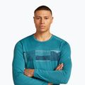 Férfi Icebreaker Merino 200 Oasis Crewe Crewe Elevation Line topaz termikus hosszú ujjú ruha 6