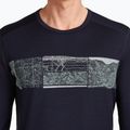Férfi Icebreaker Merino 200 Oasis Crewe Crewe Elevation Line midnight navy thermo hosszú ujjú ruha 5