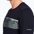 Férfi hőaktív pulóver icebreaker Merino 200 Oasis Crewe Elevation Line midnight navy 6