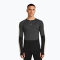 Férfi termikus hosszú ujjú Icebreaker Merino 200 Oasis+ LS Crewe 0JI fekete/jet melírozott/natúr/cb