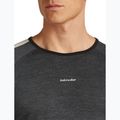 Férfi termikus hosszú ujjú Icebreaker Merino 200 Oasis+ LS Crewe 0JI fekete/jet melírozott/natúr/cb 5