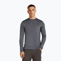Férfi hosszú ujjú túrapóló icebreaker Merino 125 Cool-Lite Sphere III Tee éjféli tengerészkék melírozott