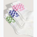 Zoknik Vans Classic Check Crew 3 pairs pink fizz 3