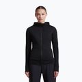 Női túra pulóver Icebreaker Merino 200 Realfleece Descender Half Zip Hoodie black