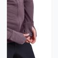 Női túra pulóver Icebreaker Merino 200 Realfleece Descender Half Zip Hoodie grey plum 9