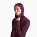 Női túra pulóver Icebreaker Merino 300 Realfleece Descender Zip Hoodie dark berry 5