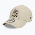 New Era Team Outline 9Forty New York Yankees világos bézs színű baseball sapka 2