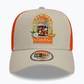 New Era Summer Patch Trucker baseball sapka világos bézs színben 2