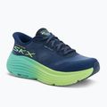 Női SKECHERS Max Cushioning Endeavour Hallandale navy/lime futócipők