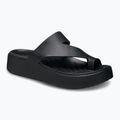 Női Crocs Getaway Platform Toe Loop flip flop fekete