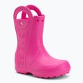 Gyerek gumicsizma Crocs Handle It Rain Boot Kids Pink Crush