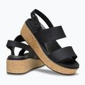 Női Crocs Brooklyn Cork Low Wedge szandál fekete/fekete 6
