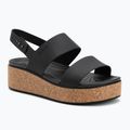 Női Crocs Brooklyn Cork Low Wedge szandál fekete/fekete