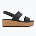 Női Crocs Brooklyn Cork Low Wedge szandál fekete/fekete 2