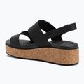 Női Crocs Brooklyn Cork Low Wedge szandál fekete/fekete 3