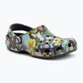 Papucs Crocs Classic Painted Floral black sand 2
