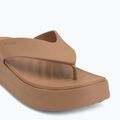 Női flip-flop papucsok Crocs Gateway Platform milk chocolate 7