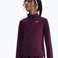 Gyerek edző hosszú ujjú póló Nike Dri-Fit 1/4 Zip bordeaux/white 4