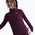 Gyerek edző hosszú ujjú póló Nike Dri-Fit 1/4 Zip bordeaux/white 6