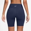 Női Nike One High Waisted 8" Biker rövidnadrág éjfekete tengerészkék 2