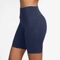 Női Nike One High Waisted 8" Biker rövidnadrág éjfekete tengerészkék 3