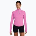 Női Nike Tempo Dri-Fit 1 / 4 Zip futó pulóver játékos rózsaszínű