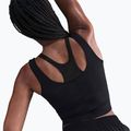 Női edzőfelső Nike One Fitted Dri-Fit Cropped Tank fekete/sötét füstszürke 5