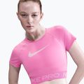 Nike Pro Dri-Fit Graphic Cropped Cropped játékos rózsaszín/rózsaszín hab/fehér női edzőfelső 4