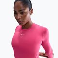 Női hosszú ujjú póló Nike One Fitted Dri-Fit rush pink/white 4