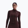 Női edzőfelső Nike One Fitted Dri-Fit Full-Zip burgundy crush/white