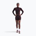 Női hosszú ujjú Nike One Fitted Dri-Fit 1/4 Zip Mid Layer burgundy crush/white 2
