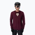 Férfi kerékpáros hosszú ujjú póló Fox Racing Ranger Fox Head LS dark maroon