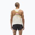 Férfi futópóló HOKA Race Day Singlet alabaster flare 3