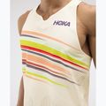 Férfi futópóló HOKA Race Day Singlet alabaster flare 6