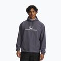 Férfi kapucnis pulóver Under Armour Unstoppable Woven Hoodie castlerock/white