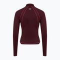 Férfi Under Armour ColdGear Textured 1/2 Zip felső dark maroon/fuchsia dusk/metallic silver 2