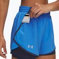Női futóshort Under Armour Fly By 2in1 blue atlantis/washed navy/reflective 4
