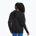Női kapucnis pulóver Under Armour Icon Fleece Taped Hoody black/white 2