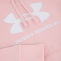 Női Under Armour Rival Fleece Big Logo kapucnis pulóver prime pink/white 5