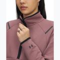 Női tréningpulóver Under Armour Unstoppable Fleece HZ maroon mist/black 3