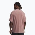 Férfi edző póló Under Armour Project Rock Heavyweight Oversized maroon mist/black 2