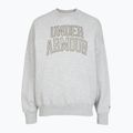 Női pulóver Under Armour Rival Fleece Varsity Crew halo gray light heather/expedition green 3