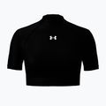 Női edzőpóló Under Armour HeatGear Crop Mock Ultimate Black/White