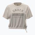 Női edzőpóló Under Armour Bungee Hem Tee summit white/khaki base