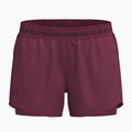 Női edző rövidnadrág Under Armour Tech Play Up 2IN1 Shorts claret/claret/ox blood