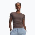 Női edző póló Under Armour Motion Fitted SS peppercorn/white