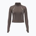 Női edzőpulóver Under Armour Meridian Contour Full Zip peppercorn/white/peppercorn