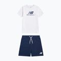 Gyerek szett New Balance Stacked Logo Tee & FT Short nb bright white 8