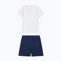 Gyerek szett New Balance Stacked Logo Tee & FT Short nb bright white 9