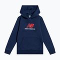 Gyerek pulóver New Balance BB Stacked Logo Hoodie nb navy